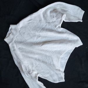 White turtleneck sweater